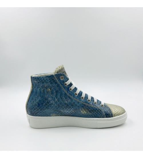 Handmade shoes snake skin and leather